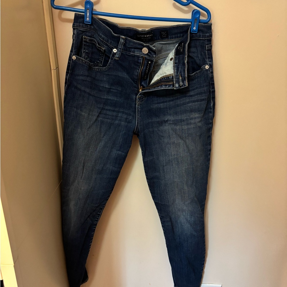 Lucky Brand Blue Skinny Jeans with Faded Indigo Wash